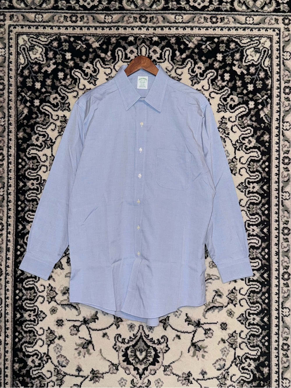 Vintage Brooks Brothers Milano cotton chambray dress shirt